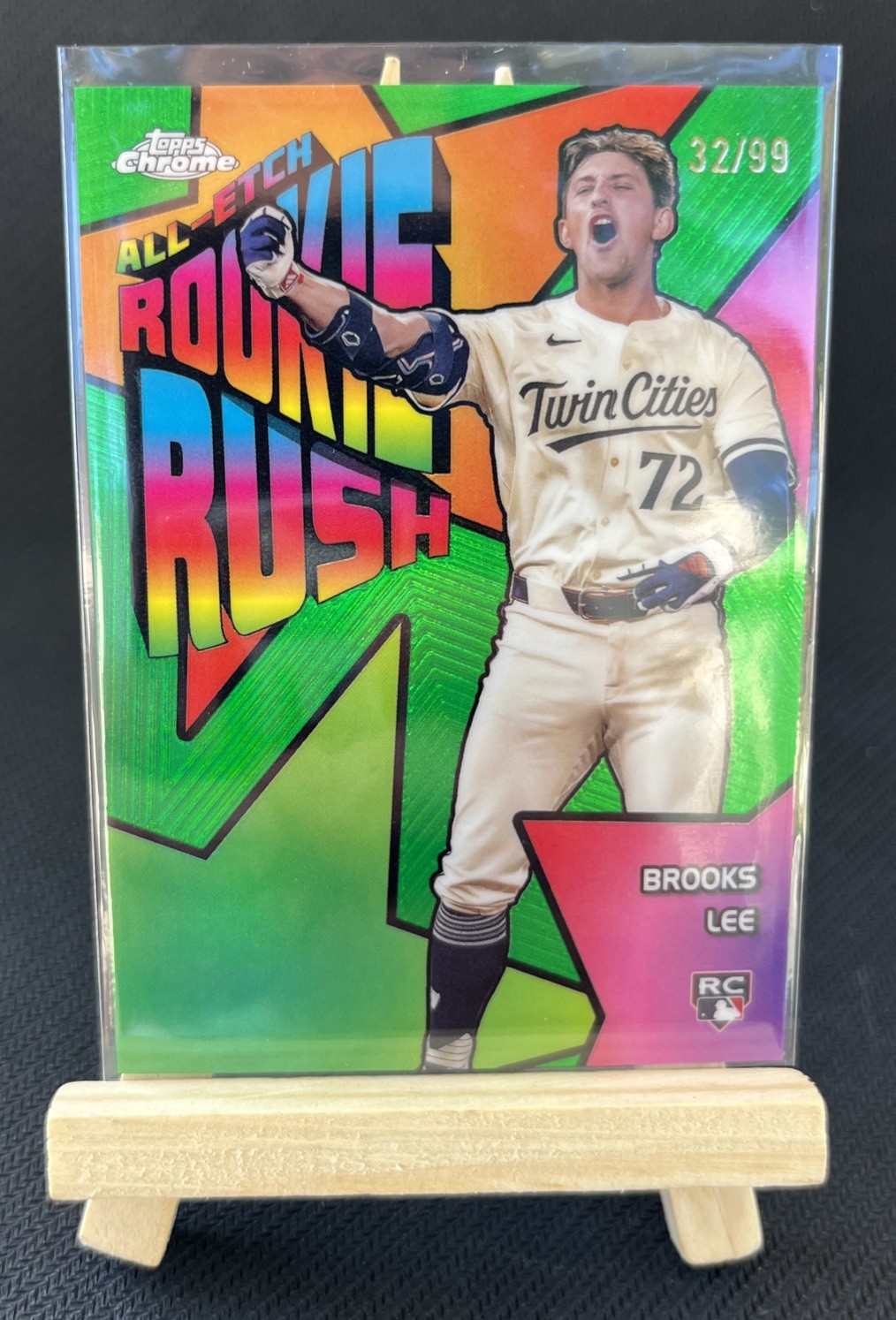 2025 Topps Chrome Brooks Lee All-Etch Rookie Rush Green /99