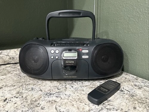 Vtg 1994 AIWA CSD-EX35U CD Disc Stereo Radio Cassette Recorder Boombox Mint