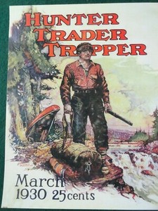 HUNTER, TRADER, TRAPPER MAGAZINE COVER POSTER, MARCH 1930