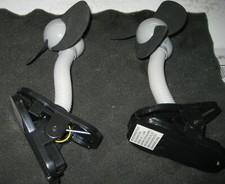 2x Pair of Tee-Zed Clip-On Fan, Safe Foam Fan...
