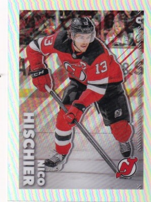 2022-23 Topps Chrome NHL Sticker Refractor #296 Nico Hischier /99 MADE 