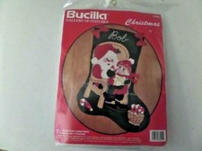 NEW Bucilla felt applique kit Christmas Stocking All I want For Christmas 33095