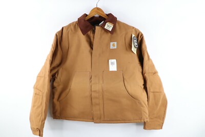 NOS Vtg 90s Carhartt Mens 50 Spell Out Corduroy Collar Arctic 