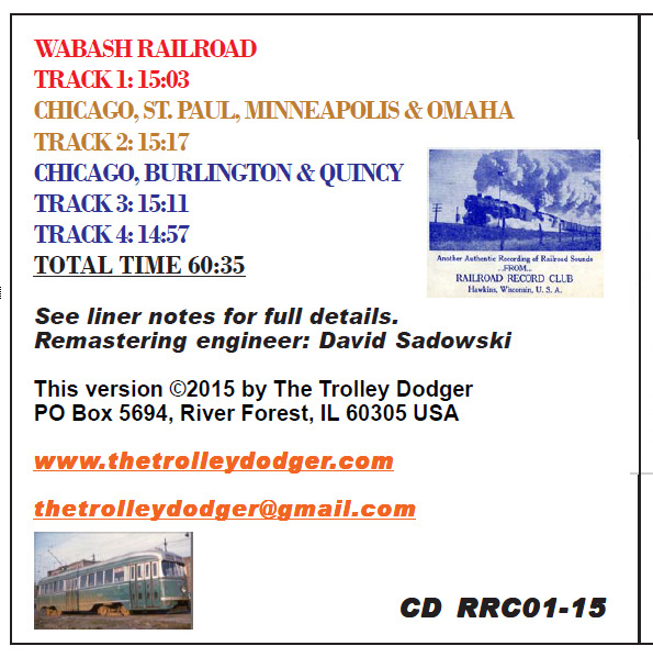 Vintage Wabash RR, CB&Q 1950s Steam Audio on CD - Railroad Record Club ...