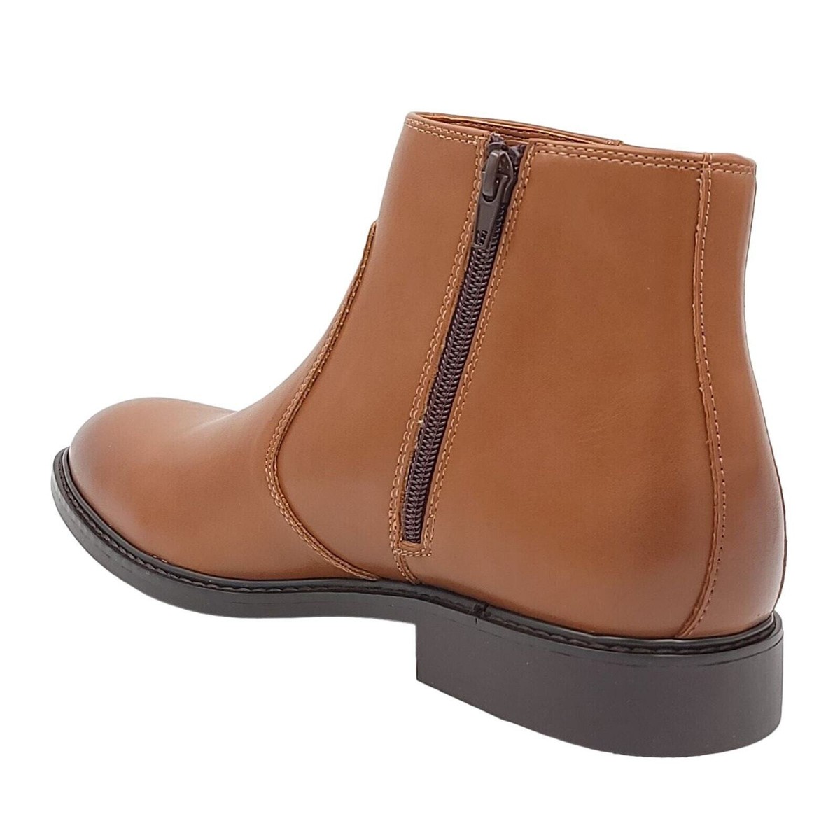 Alfani Men Liam Side Zip Dress Boots Size US 11.5M Brown Faux Leather Alfani Men Liam Side Zip Dress Boots Size US 11.5M Espresso  main image 2