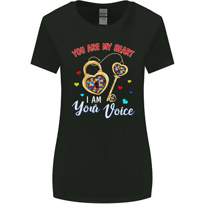 Autism You Are My Heart I Am Your Voice ASD Womens Wider Cut T-Shirt