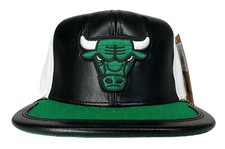 Mitchell Ness NBA Chicago Bulls Day One White Green Snapback Hat, Cap, New