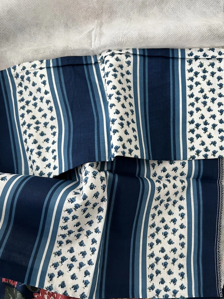 VTG Springs Comforter Twin Floral Stripe Pillow Case & Dust Ruffle USA 3 Pcs - Image 4 of 4