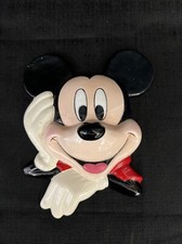 Vintage 3D Disney Mickey Mouse Ceramic Wall Hanging Face 6 RARE COLLECTIBLE