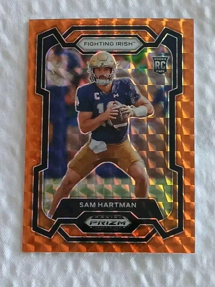 Sam Hartman Rookie 2024 Panini Prizm Draft Picks Orange Finite Prizm #149 /39