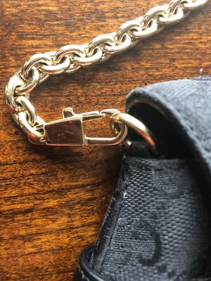 Gucci Tom Ford Black GG Canvas Monogram Horsebit Clutch/ Shoulder