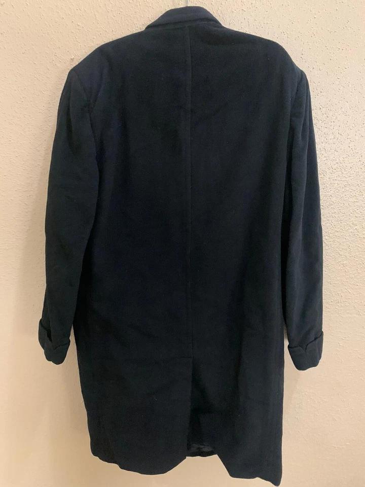 Gabardina Tibetian Botany 500 negra vintage para hombre 100 % cachemir puro. XXL.. Foto 2 de 3