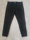 Paige Size 31 Black Mayslie Zip Ankle Jogger Mid Rise Fog Luxe Coating — photo 1