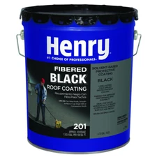 Henry 201 Fibered Black Asphalt Roof Coating  - 4.75 Gallon