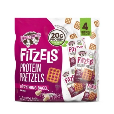 Lenny & Larry's Protein Fitzels Pretzels - Everything Bagel - 12oz/4ct