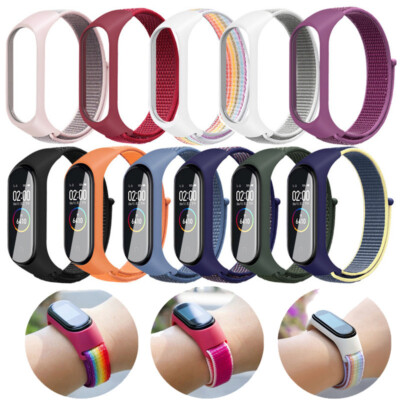 Ersatz Armband für Xiaomi Mi Band 4/5/6/7 Strap Fitness Sport Tracker Uhr Nylon