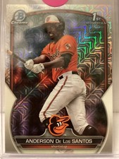 2023 Bowman Chrome BCP-207 Anderson De Los Santos 1st Mojo Orioles Baseball Card