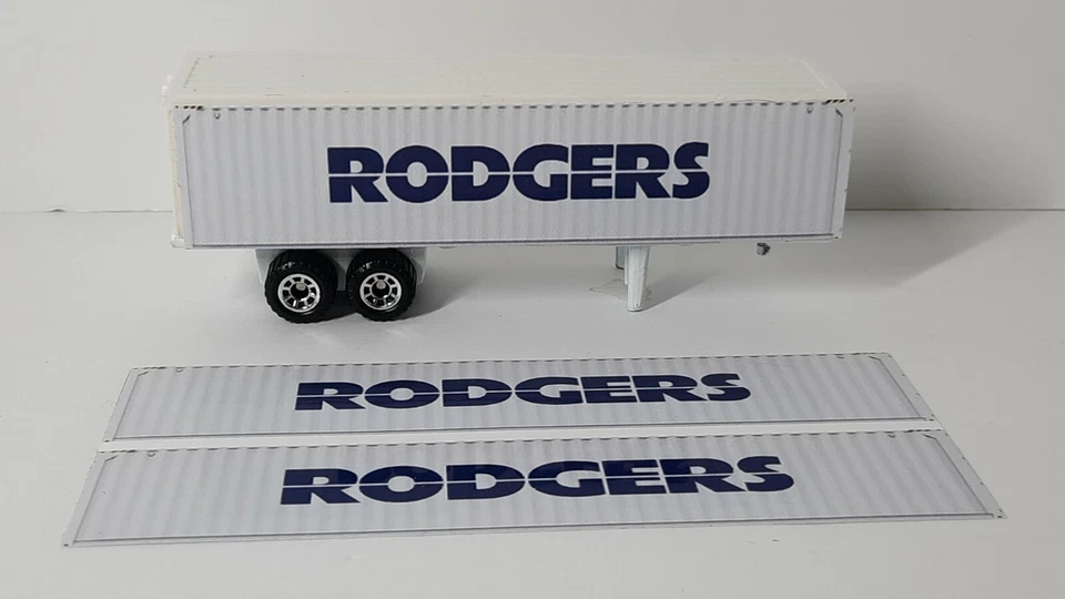 Fast & the Furious - Rodgers semi trailer- set of 2 stickers only-Matchbox Sized - Image 3 of 3