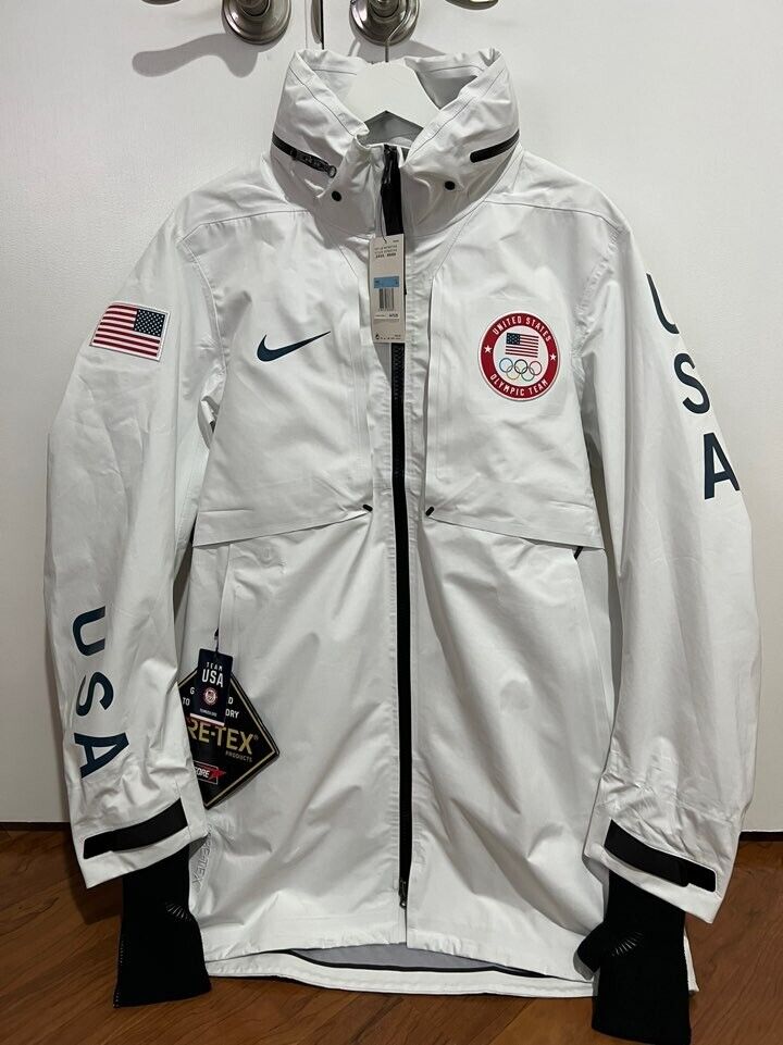 Nike LAB 916648 100 Olympic Team Jacket Gore-Tex White US Size M NEW NWT