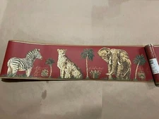 York Wallpaper Border PS6538B R-10 5 Yards 6.75" elephant Zebra Cheeta wild1