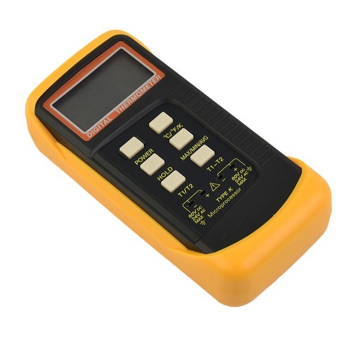 Dual Channel K-Type Digital Thermocouple Thermometer 6802 II, 2 Sensors & Probe - Picture 6 of 21