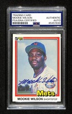 Mookie Wilson Signed/Auto 1981 Donruss RC Rookie Card #575 Mets PSA/DNA 195152