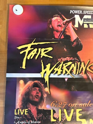 Fair Warning / LIVE AND MORE 1998 Japan Original Promo Poster B2