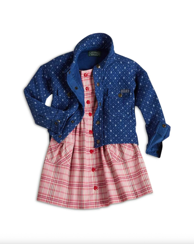 Polo Ralph Lauren Girls Geometric Print Double Knit Shirt Jacket Size 5 NWT 225$ - Picture 6 of 8
