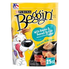 Dog Treats with Real Bacon and Peanut Butter Flavor, 25 oz Bag