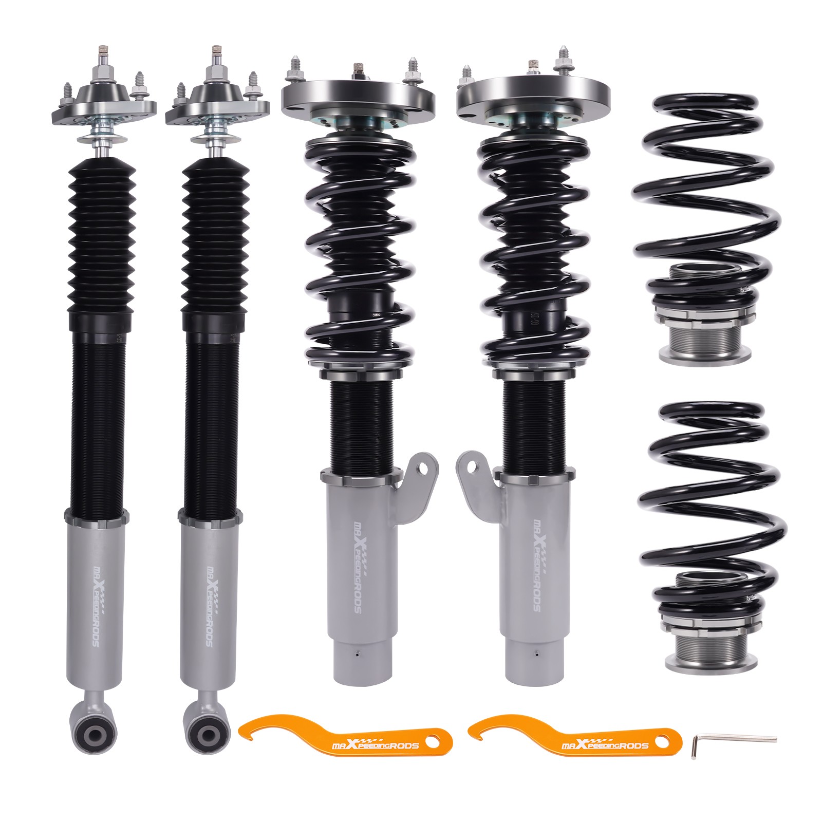 Coilover Kit incl 4 Strut Mounts + Dust Protection for BMW E46 316 318 320 323