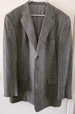 ERMENEGILDO ZEGNA Blazer Men's Big & Tall 48XL Silk Wool Cashmere Multicolor