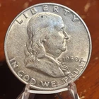 1950 D Franklin Half Dollar -  NICE Bell Lines