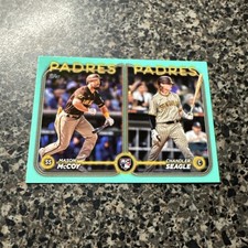 MASON MCCOY SEAGLE TOPPS UPDATE ROOKIE FANATICS AQUA BLUE RC PADRES #US227 2024
