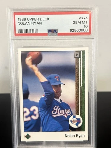 1989 Upper Deck #774 Nolan Ryan Texas Rangers HOF PSA 10 Gem Mint
