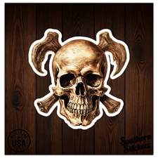 Skull Crossbones - Vinyl Decal Sticker - Car Window Laptop - ebn12099