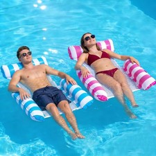 2x Inflatable Portable Floating Water Hammock Float Pool Bed Swimming Chair Toy