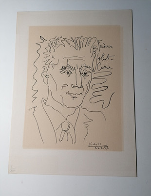 ''FREDERIC JOLIOT CURIE, 1959'' VON PABLO PICASSO, Blatt aus Friedensmappe
