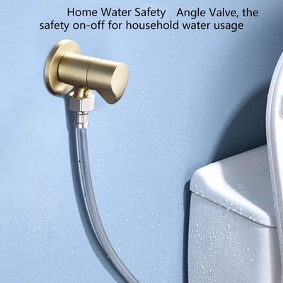 Brass Angle Valves Universal Fit G1/2 Thread Quick Shut Off for Hot Cold Water