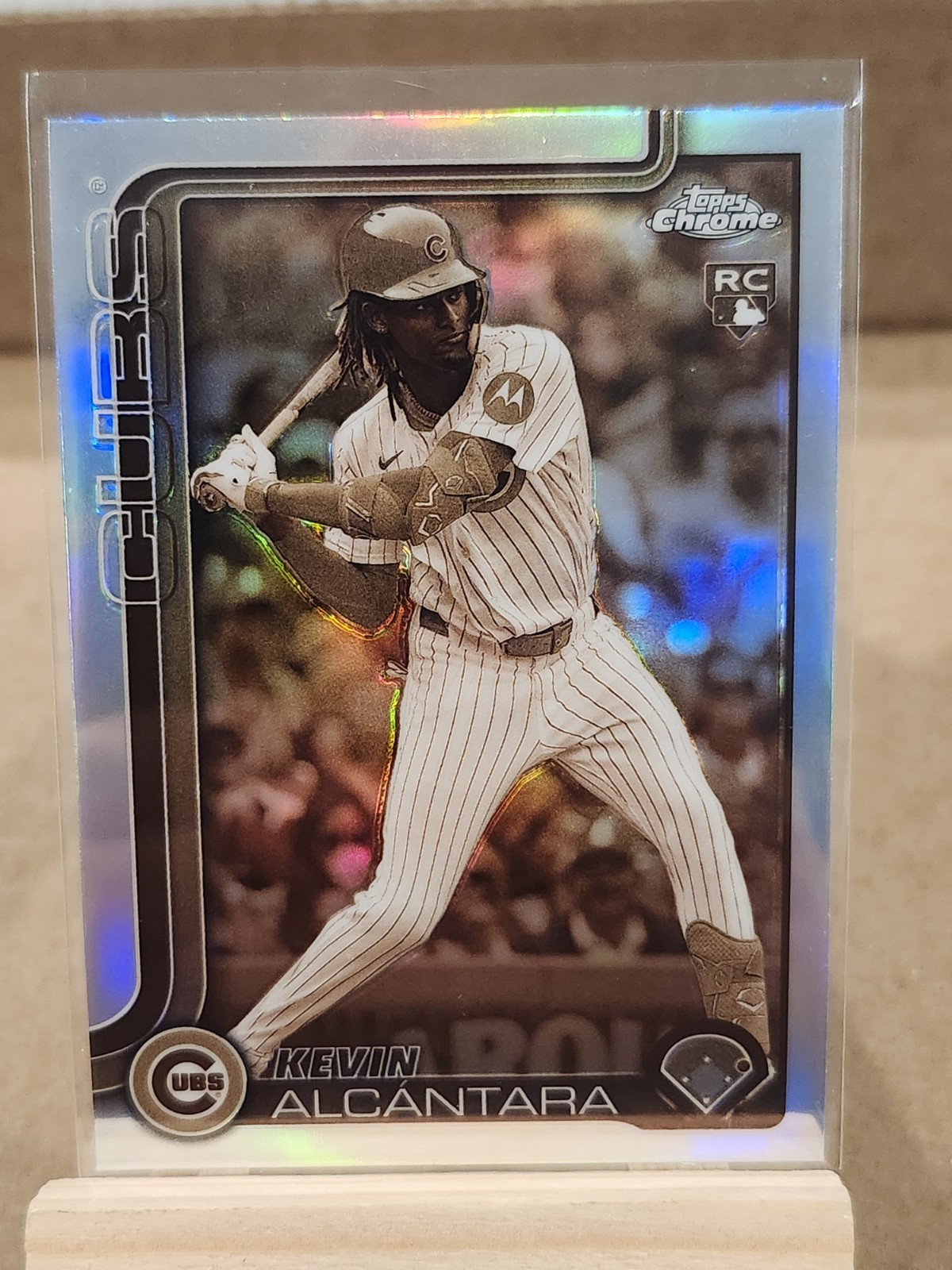 2025 Topps Chrome Kevin Alcantara #173 Sepia Refractor Rookie Cubs