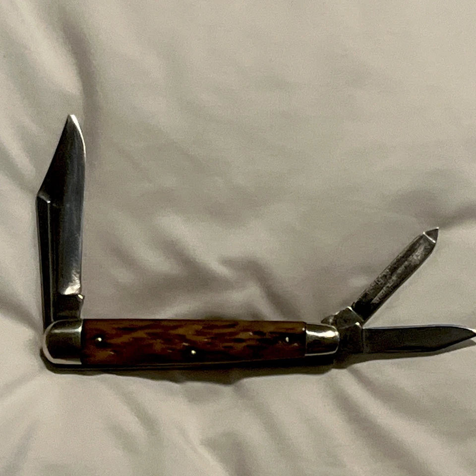 Remington R6393 Ciervo Años 20 Tres Hojas Whittler Súper Raro Ranura de Sangre en Hoja Foto 3 de 4