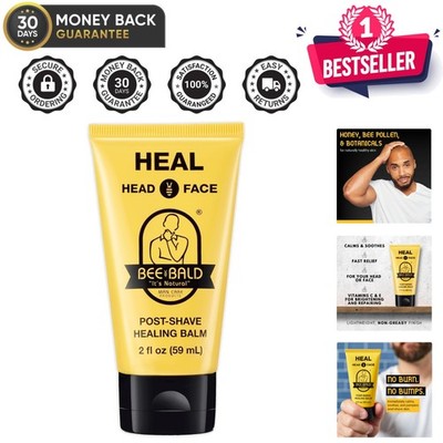 2 Fl Oz HEAL Aftershave Balm for Men - Natural Skin Soothing & Hydrating Care