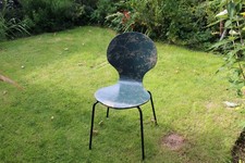   Upcycled Dining Chair Bedroom Casual Forest Green/gold marbled Funky 