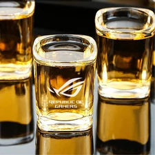 Custom Engraved ROG Gamer Whiskey Glass – 2.2 oz Shot Glass