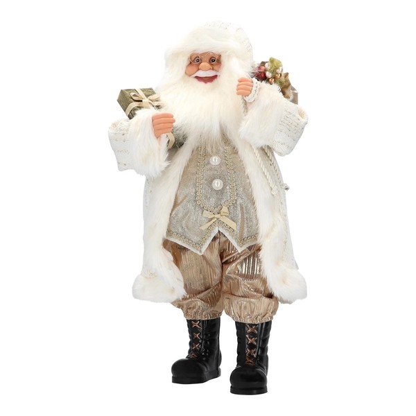 Timstor Weihnachtsmann Santa Claus 61Cm Weiß Stoff Dekoration Weihnachten-image