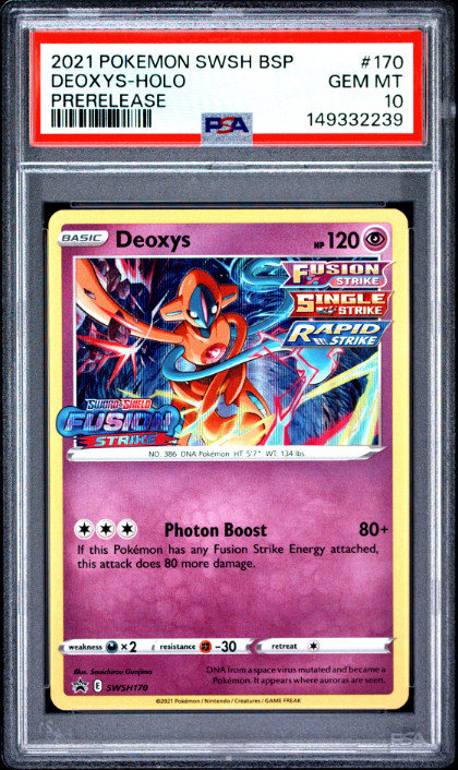 2021 Pokemon Swsh Black Star Prerelease Promo Deoxys-Holo #170 PSA 10