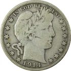 1914 S Barber Silver 50c VG Very Good Details 50c CoinSKU:CP1486