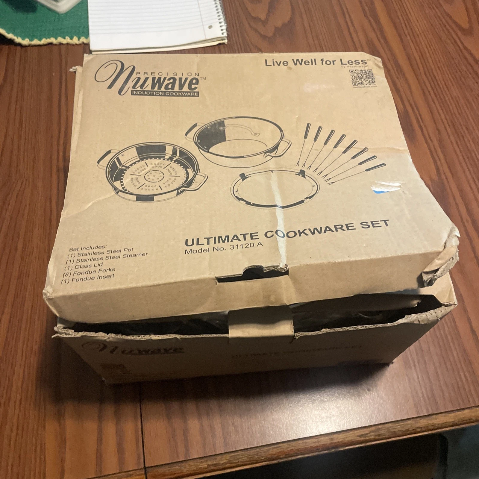 NEW 12pc Precision Nuwave Ultimate Induction Cookware Set 31121 Steamer Fondue