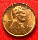 1942-S Lincoln Wheat Cent Penny GEM RED BU From an Original Bank Roll