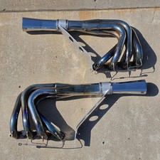 Bbc Bassett Jet Boat Headers Over Transom Chrome 7088 Nla 454 Chevy Chevrolet