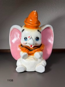 Dumbo Vintage Chalk Ware Coin Piggy Bank